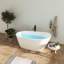 Baignoire de trempage autoportante en acrylique avec trop-plein et bonde Toe-Tap, certifiée Cupc C