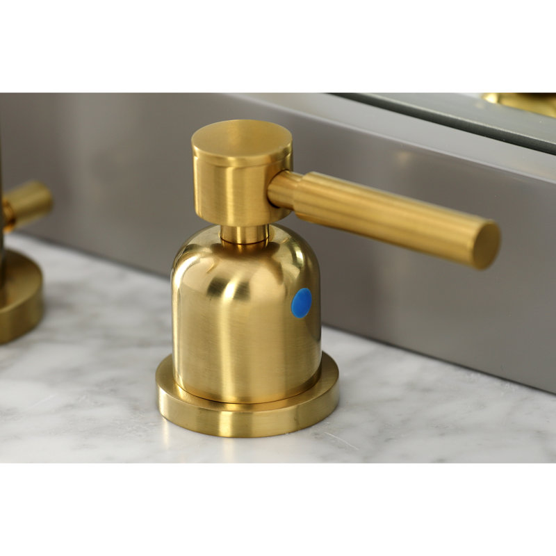 Robinet de salle de bain espacé Kingston, Laiton satiné