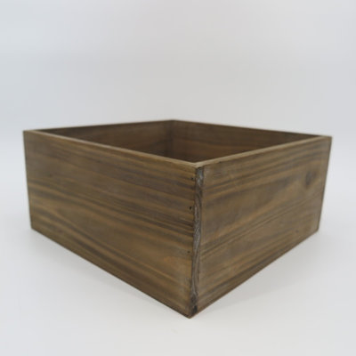Boîte rectangulaire en bois à finition rustique