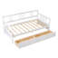 Lit de jour simple en bois avec deux tiroirs-822556012