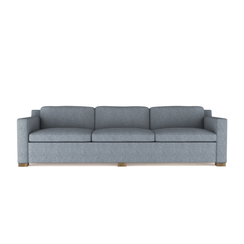 Canapé Mercer, H 33,5 po x l 120 po x P 44 po, Brume moelleuse en velours, Patiné