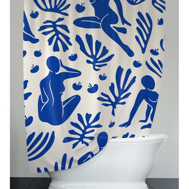 Rideau de douche abstrait, L 70 po x L 83 po