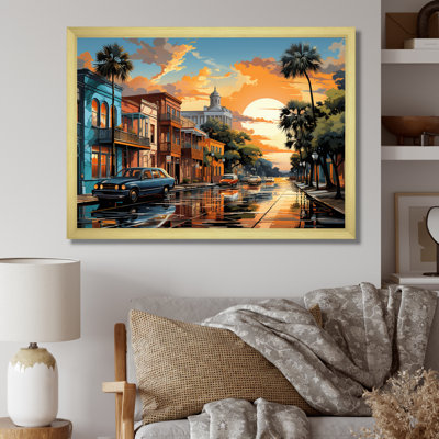 City Charleston Popart III - reproduction sur toile