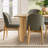 7-Piece Rectangular Solid Wood Dining Set with 6 Linen Chairs-1287181881