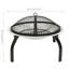 Gaura 2-in-1 Fire Pit and BBQ with Poker 56x56x49 cm Steel-1252021885