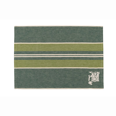 SZEPVIZ STRIPE Monogrammed Placemat Set