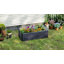 Lit de jardin surélevé galvanisé, boîte à fleurs 6 pi x 3 pi x 2 pi, gris foncé-1627556099