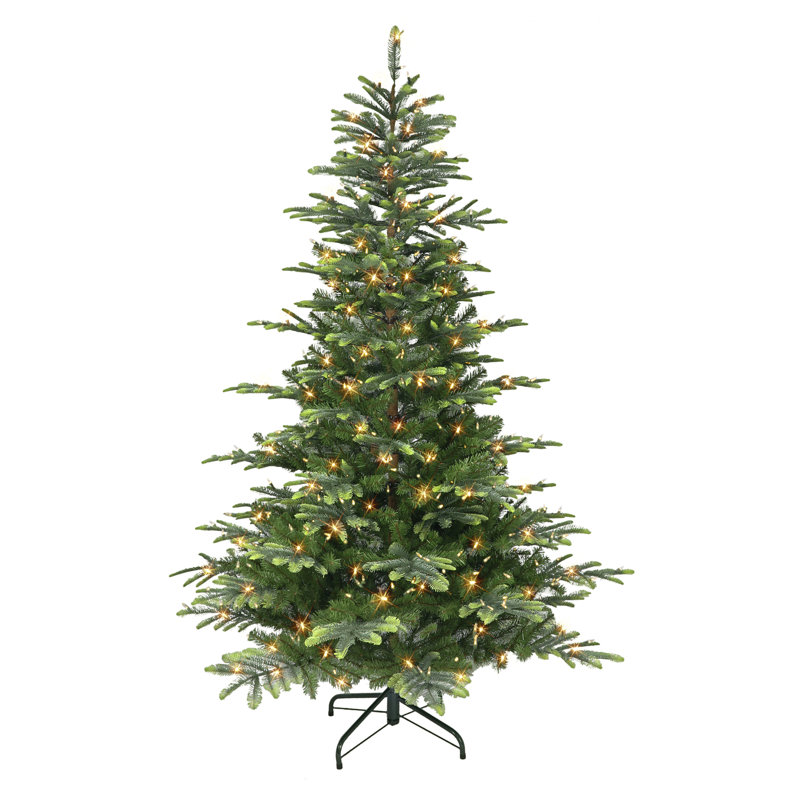 90" H Green PVC & PE Blend Fir Christmas Tree with 600 LED Color Changing/Combination Lights