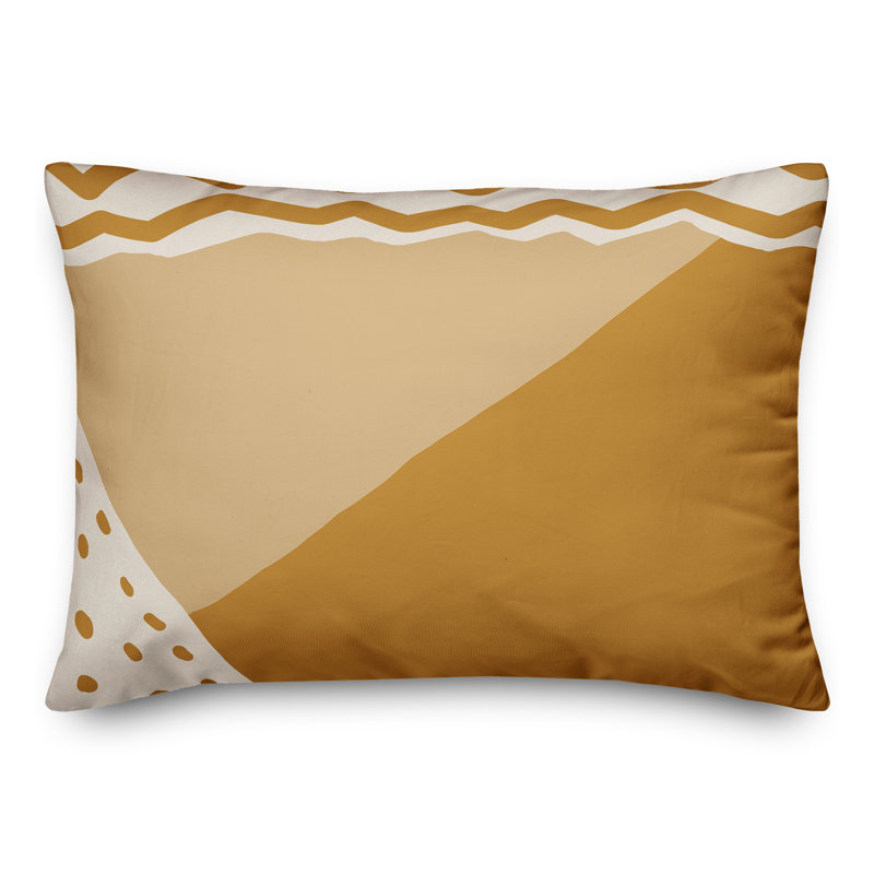Coussin lombaire intérieur / extérieur abstrait, Orange