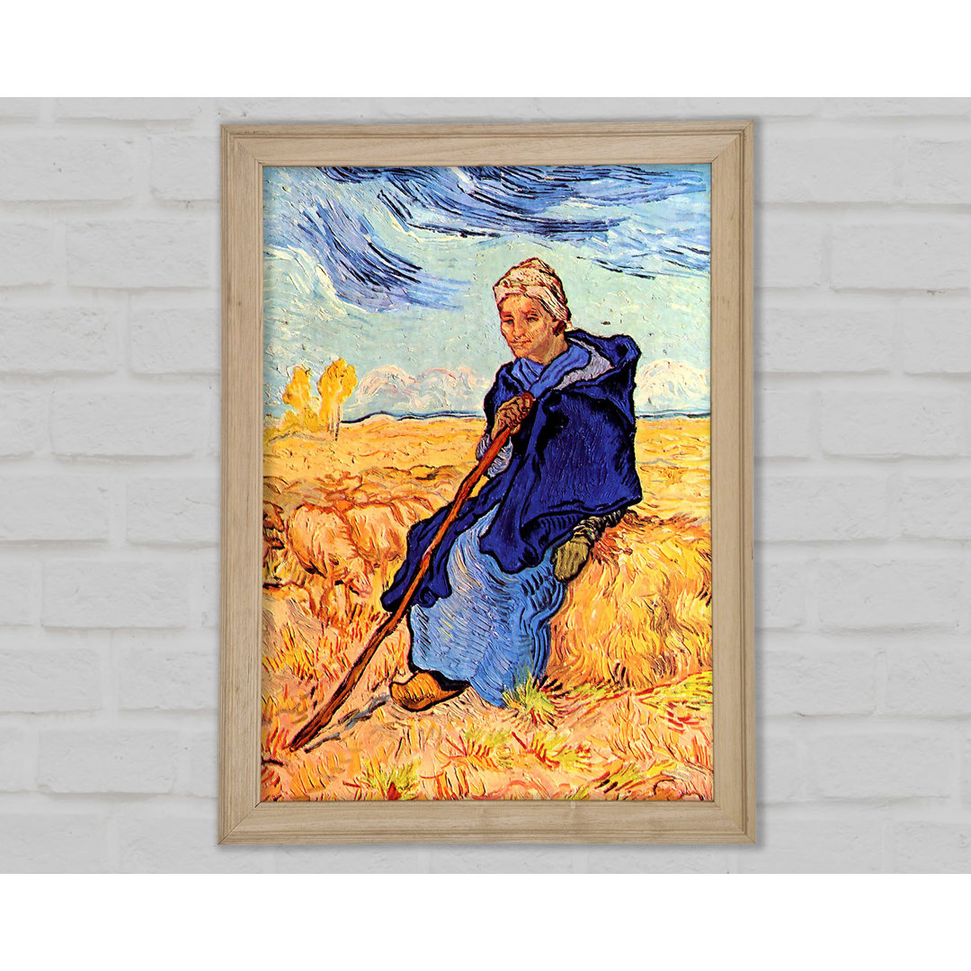 Die Hirtin von Van Gogh - Einzelne Bilderrahmen Kunstdrucke