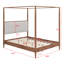 Cadre de lit à baldaquin avec une silhouette à quatre colonnes de style moderne du milieu du siècle et des pieds fuselés-1456159219-1456159217