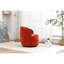 Fauteuil pivotant à 360 ° en chenille orange orangé recouvert de mousse pour les espaces de vie-1093761302