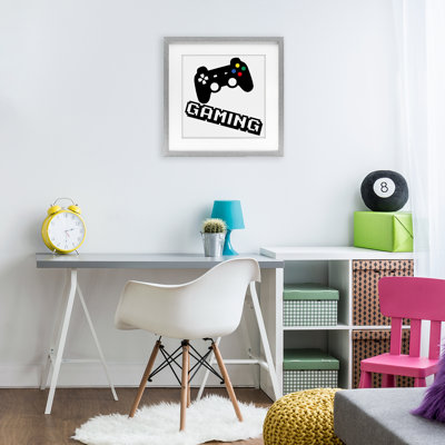 Playful Pixel Gaming Framed Print Under Glass, design by Marcus Prime