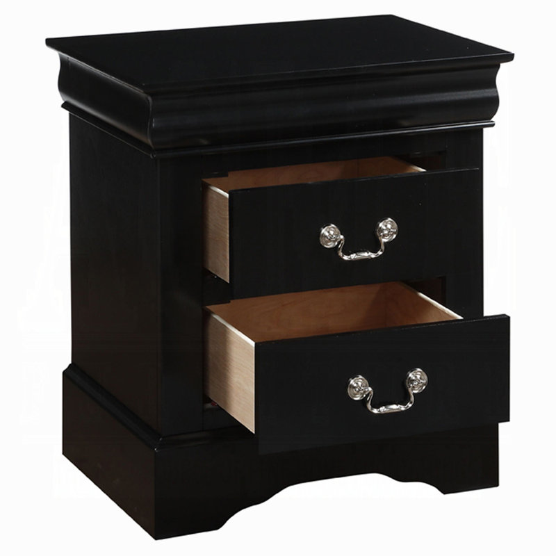 Table de chevet Louis Philippe III, Noir