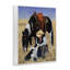 «Cowboy avec chien et cheval encadré sur bois» par Victoria Schultz-97263793-97263794