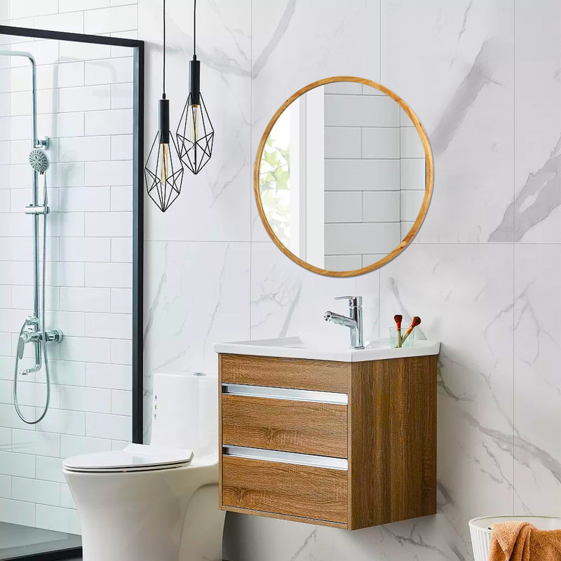 Miroir de salle de bain Able, 32,48 po x 32,48 po