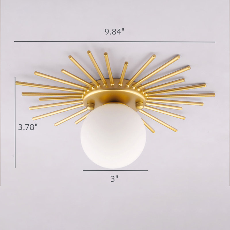 Plafonnier encastré en verre Trint, H 3,78 po x l 9,84 po x P 9,84 po