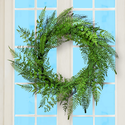 Faux Fern Plastic Wreath