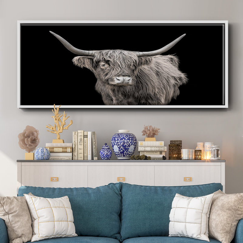 It's a Mooood I- Framed Canvas, 24" H x 60" W
