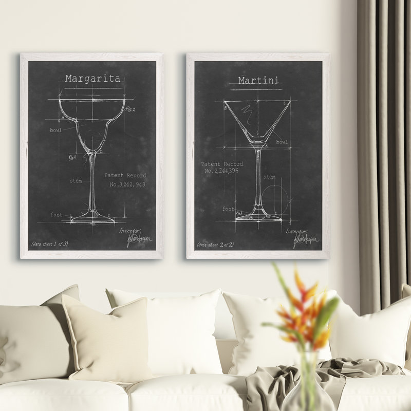 « articles bar blueprint v » par antonymeus bunjamin (abe)-2 pièces, ensemble de 2 reproductions d’art sur image