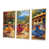 Toile avec cadre flottant or