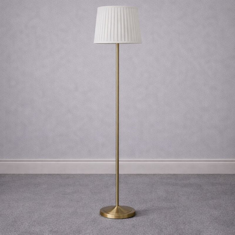 Elwaine 150cm Antique Brass Metal Floor Lamp