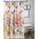 Greenland Home Fashions Watercolor Dream White Shower Curtain – 72" x 72" Watercolor Floral Microfiber Polyester Bathroom Curtain with Reinforced Buttonholes