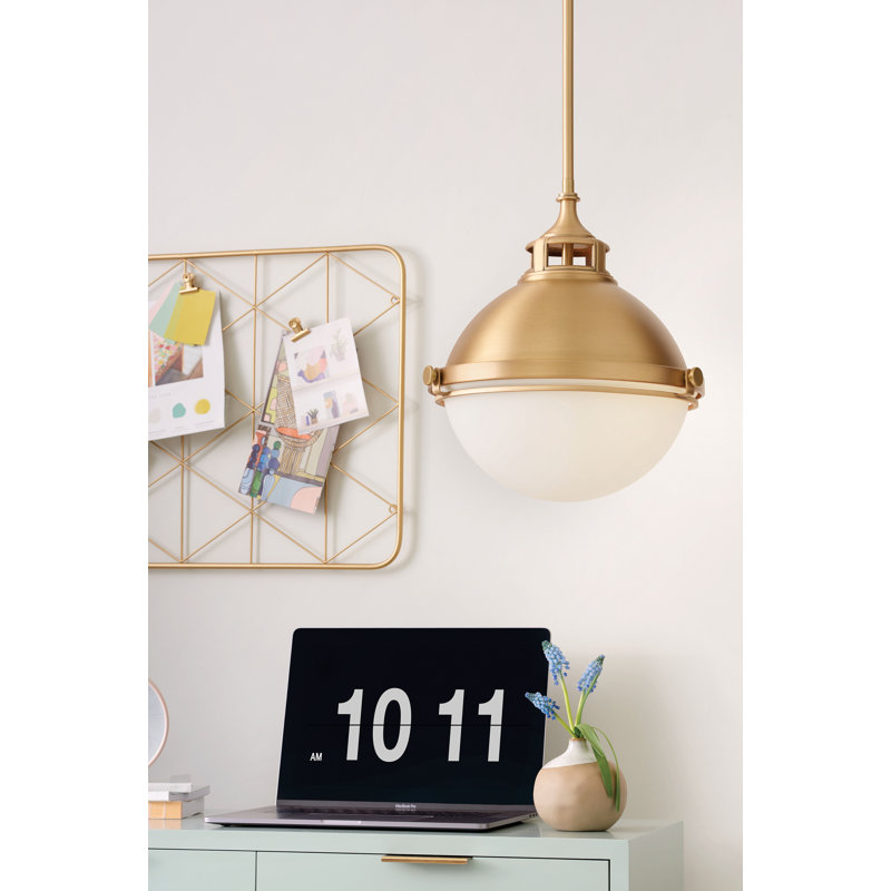 Kyoto 2-Light Chandelier, 19.75" H x 18" W x 18" D, Satin Brass
