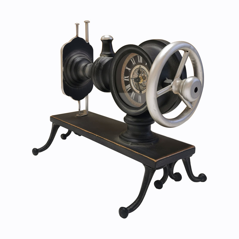 Horloge de table à coudre antique