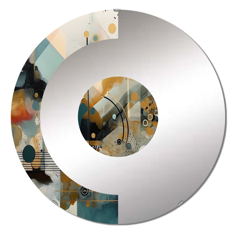Bueford - Miroir mural demi-cercle, 23,6 po x 23,6 po