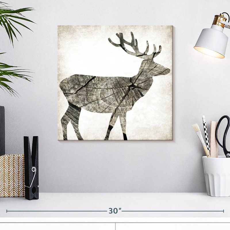 Brampt Wood Deer, 16" H x 16" W