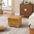 Laryn Genuine Leather Square Pouf Ottoman-11184216