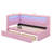 Entirely Upholstered Platform Bed With USB Connectivity, LED Accent Lighting, And Drawers-1210341318