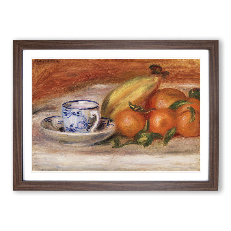 Still Life with Fruits Vol.2 by Pierre-Auguste Renoir - Picture Frame Painting, Walnut, 27cm H x 36cm W x 2cm D