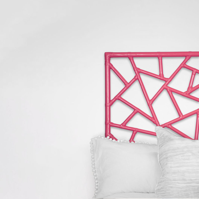 Lit plateforme à profil bas Tiffany, Grand, Rose vif
