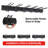Petrolia Garage Storage Rack Hooks, 48 Inch Heavy Duty Wall Mount Garage Organization With 3 Rails And 6 Adjustable Double Wall Hooks,Hanging Shelves For Garden Tool/Broom/Mop(Black)