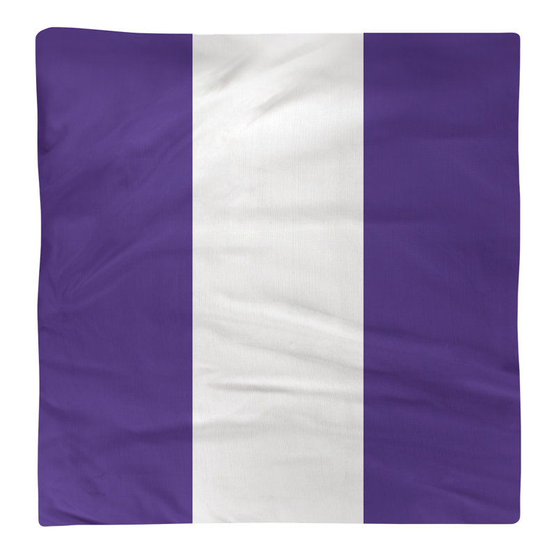 Serviette washington, Mauve / blanc / mauve, Sergé de coton, H 10 po x l 10 po x P 0,25 po