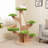 128 Cm Pine Shape Cat Tree Indoor Cute Multi-Level Cat Tower With Perch