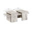 Ensemble de tables basses modernes (2 pièces), marbre Freesia, grande table: 43,3 x 11,8 x 17,7 pouces, petite table: 9,8 x 15,4 x 23,2 pouces | Panneau de particules 100% enduit de mélamine, durable et élégant pour le salon-105523776