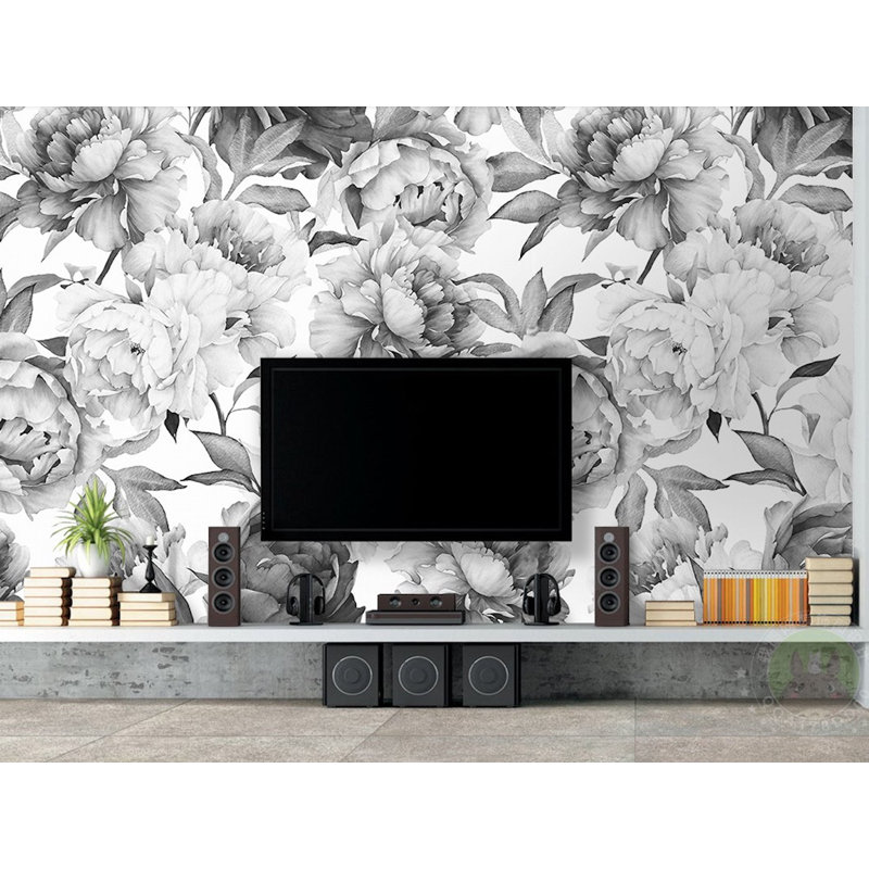 Noir Bloom Symphony, 112" L x 75" W