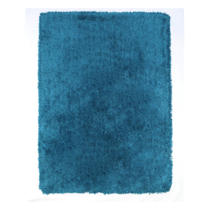 Tapis décoratif turquoise Spahr