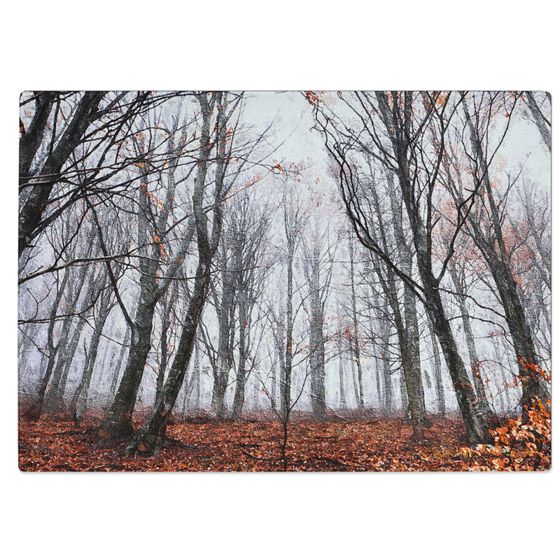 Tempered Glass Never Ending Forest in Italy Chopping Board, 39 cm W x 28.5 cm L