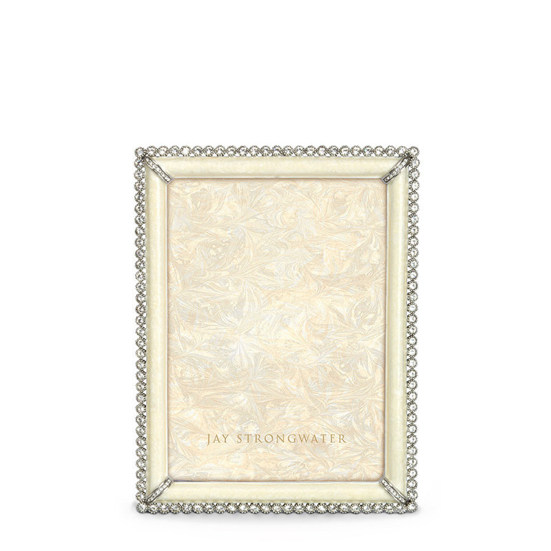 Cadre Lucas Stone Edge 5 po x 7 po - Crystal Pearl, Crème / argenté, 5 po x 7 po