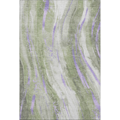 Premium Machine Washable Varasteh AMF1676 Swirls Rug