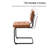 Marlow 19.3" H Mid-Century Modern Tufted Faux Leather Side Dining Chair with Steel Frame-353112185-375947236