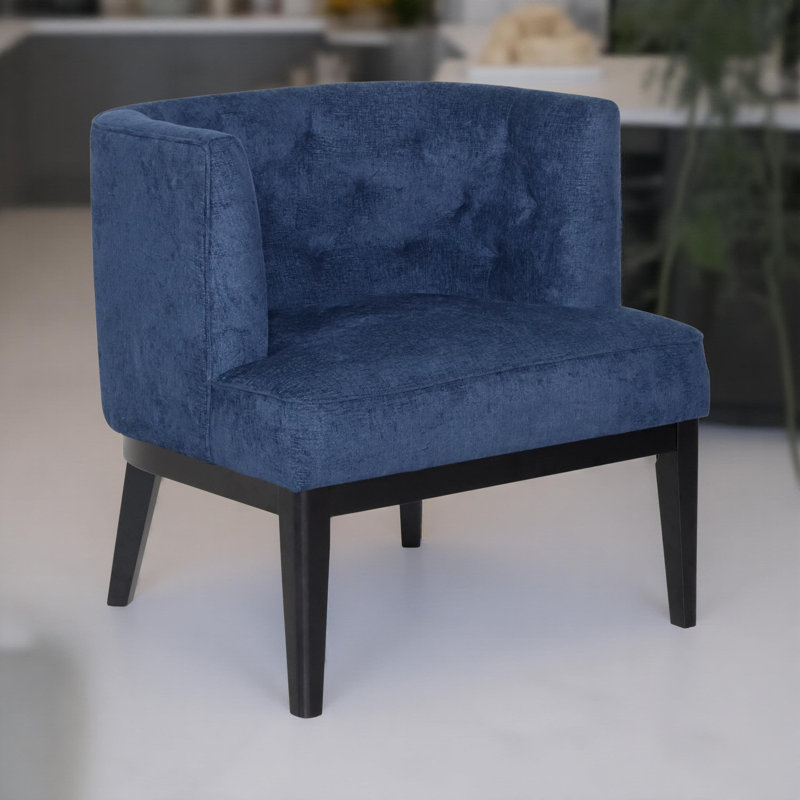 Fauteuil demi-tonneau l 30 po Gilmanton, Tissu bleu incorrect