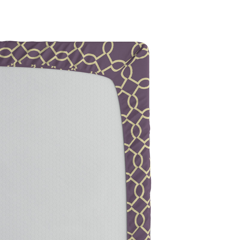 Microfiber Geometric Fitted Sheet, Full Fitted Sheet
