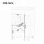Meuble-lavabo de salle de bain avec lavabo en céramique, tablette à deux niveaux et tablette réglable
