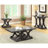 Rectangular Cappuccino Coffee Table With Functional Storage Shelf Brown Robust Form And Shelving Space