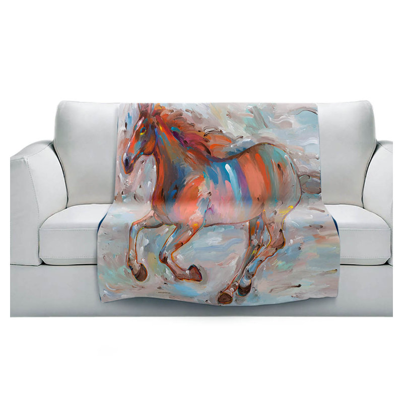 Hand Woven Throw Blanket, 51" W x 60" L